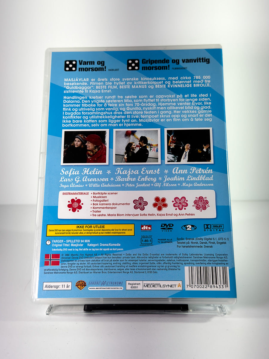 Bakside av cover til Masjävlar, brukt original DVD hos Brukbar Film
