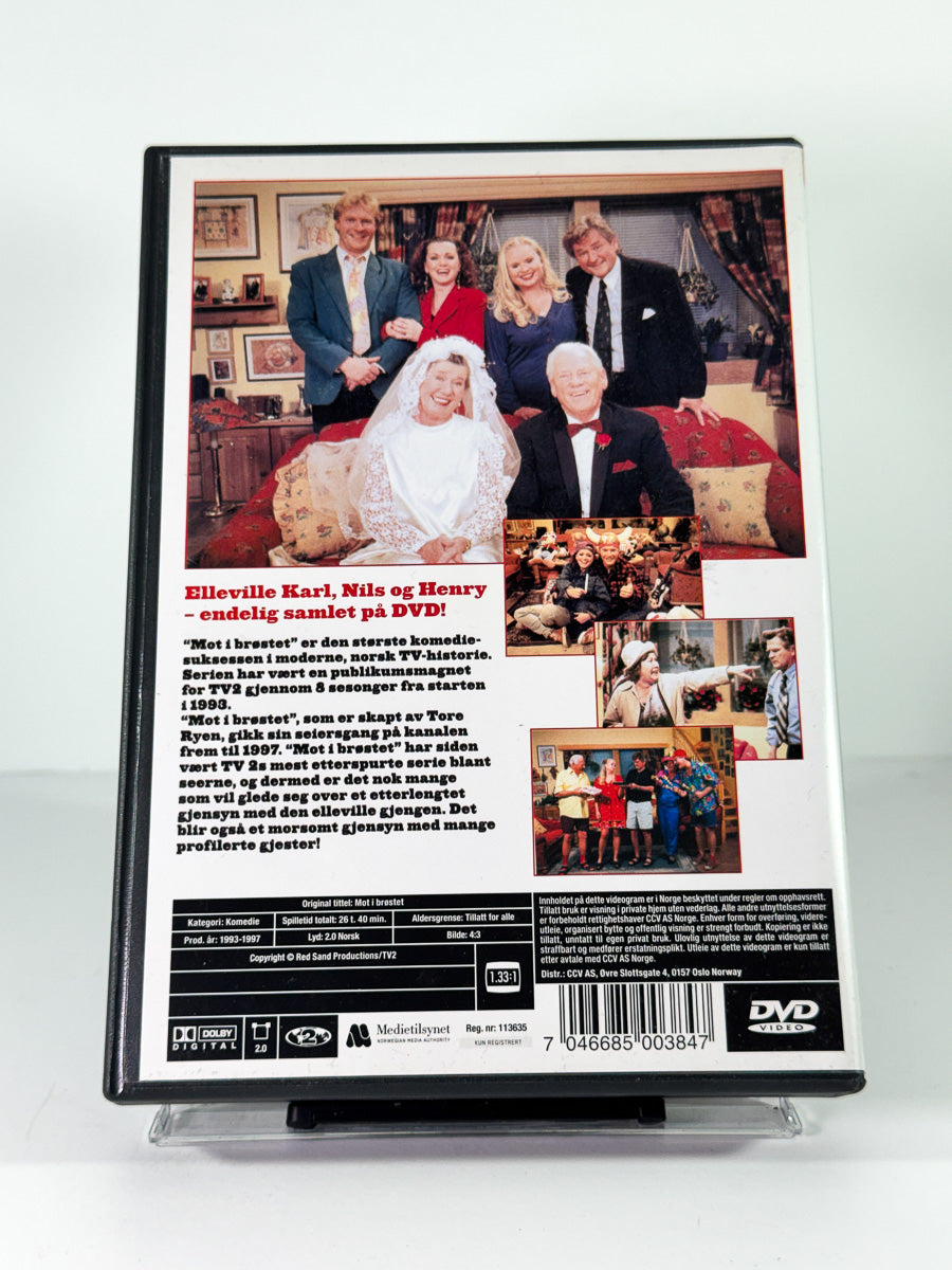 Bakside av cover til Mot i brøstet 2 sesong 7-8, brukt original DVD hos Brukbar Film