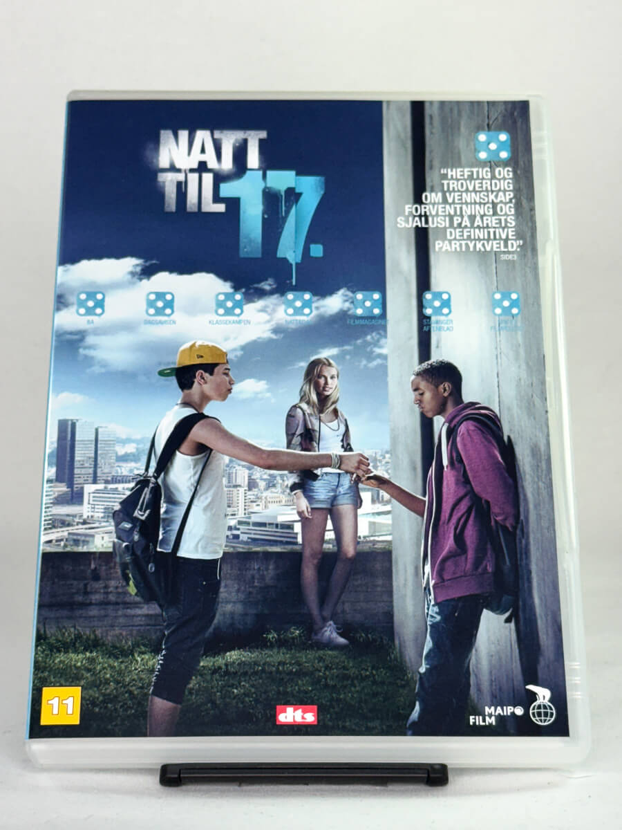 Brukt DVD Natt til 17. – forside av filmcover, norsk ungdomsfilm i samlingen hos Brukbar Film