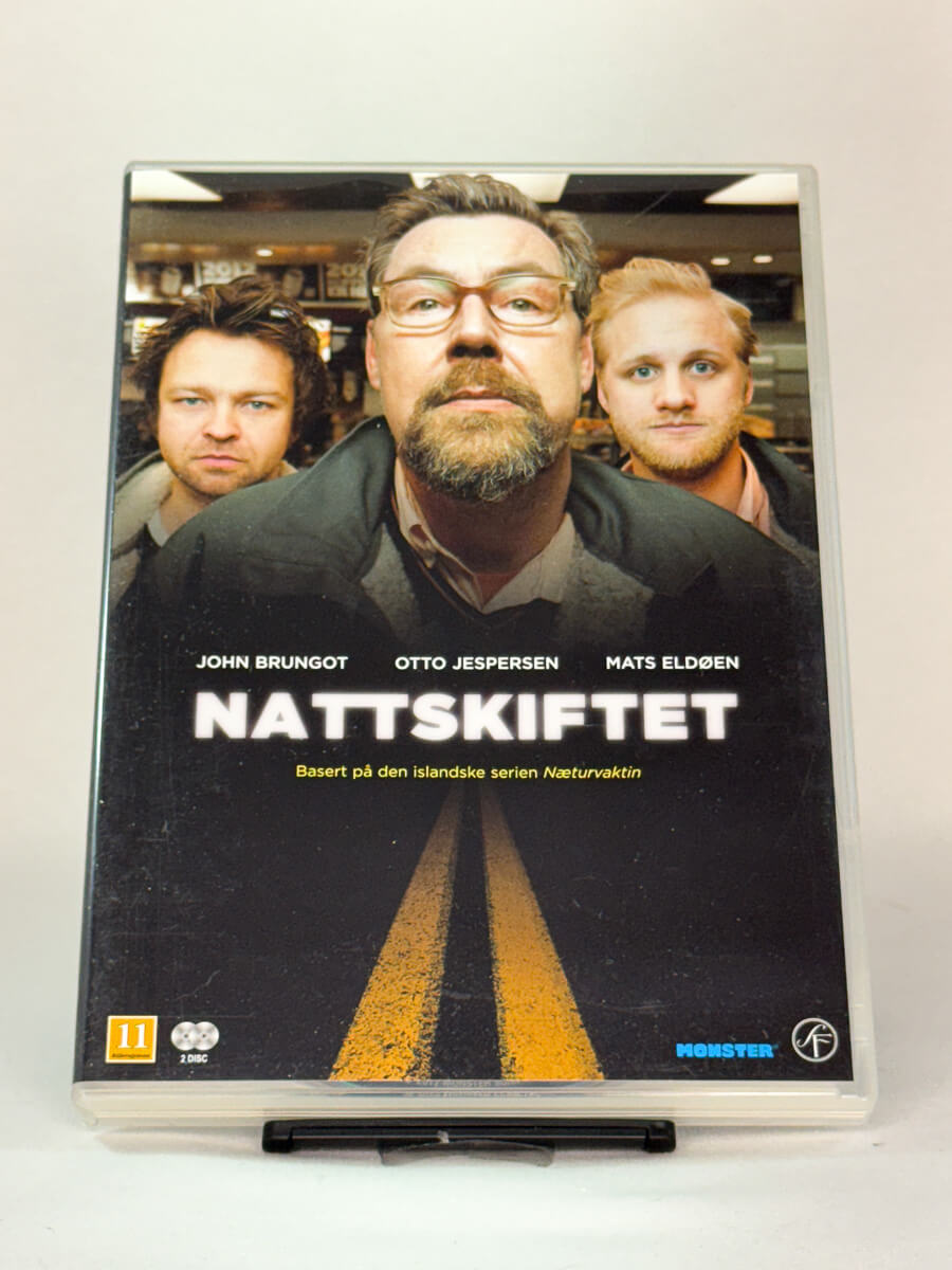DVD-cover-forside til serien Nattskiftet – Brukt DVD fra nettbutikken Brukbar Film