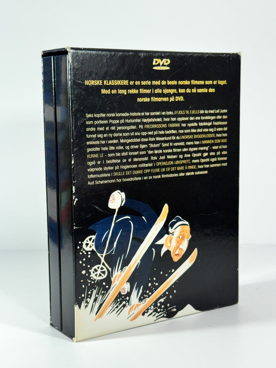 Bakside av cover til Norske klassikere – Samleboks 1, brukt original DVD hos Brukbar Film