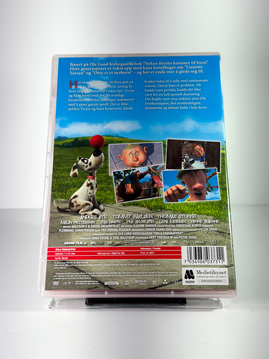 Bakside av cover til Ola Froskesnapper på DVD