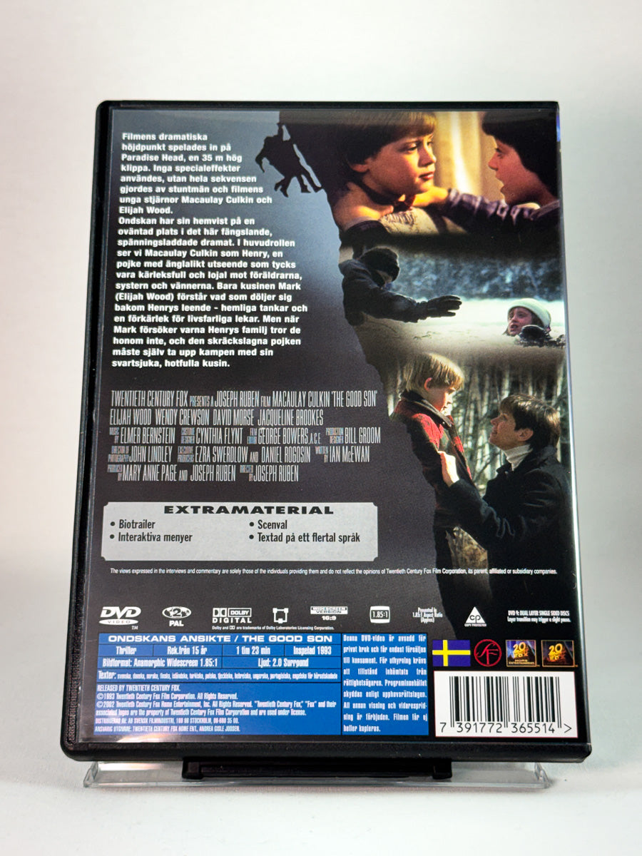Bakside av cover til Ondskapens ansikte, brukt DVD hos Brukbar Film