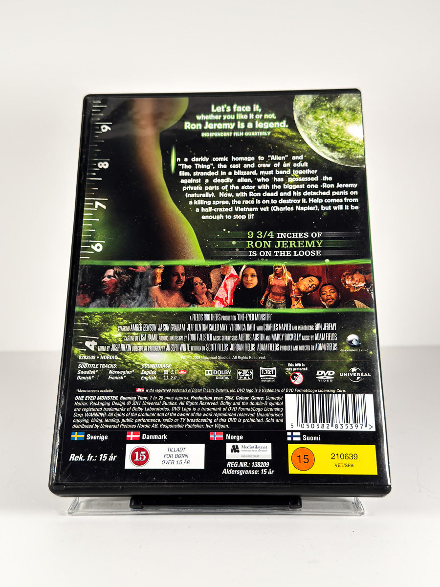 Bakside av cover til One Eyed Monster på DVD