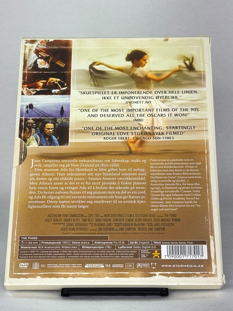 DVD-cover-bakside til filmen Piano – Brukt DVD fra nettbutikken Brukbar Film