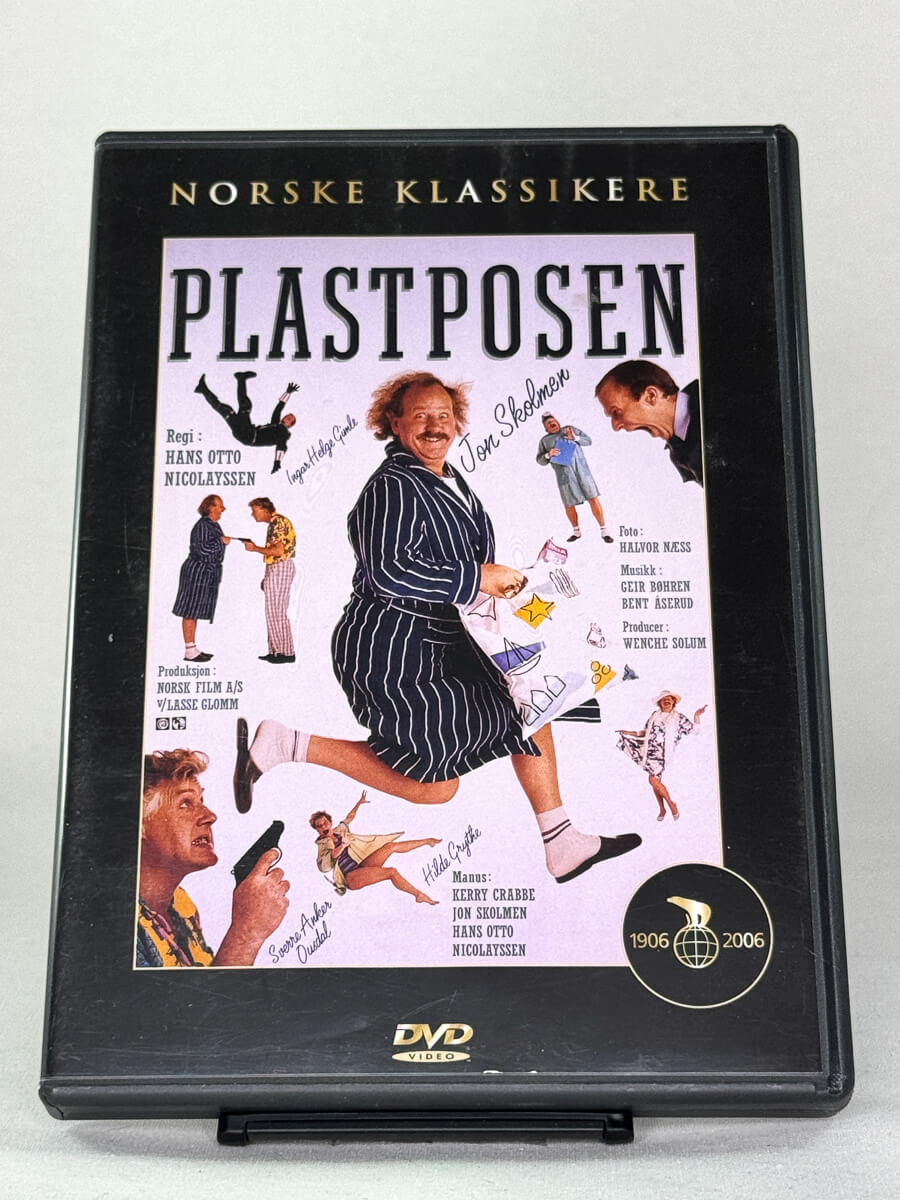 DVD-forside til filmen Plastposen
Originalt cover brukt for produktbilde i nettbutikken Brukbar Film