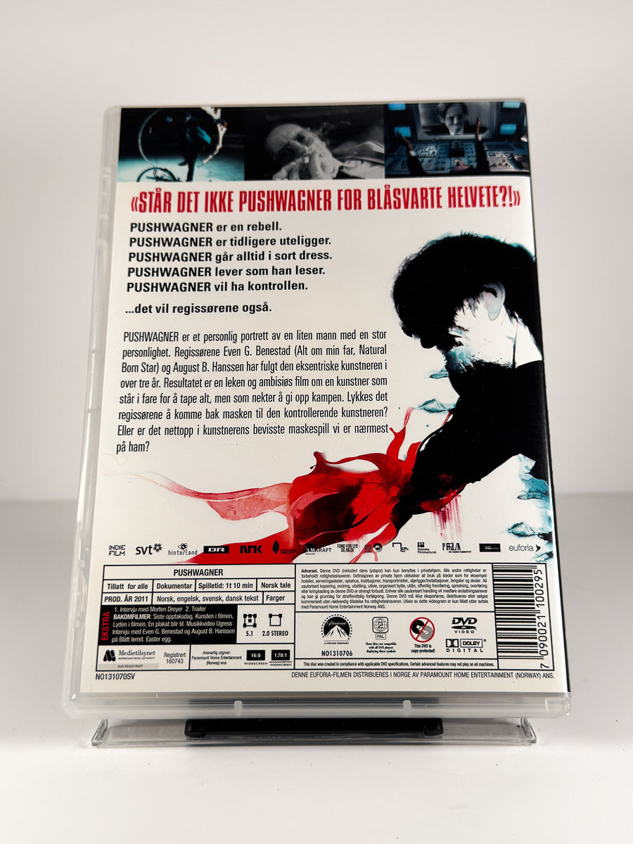 Bakside av cover til Pushwagner på DVD