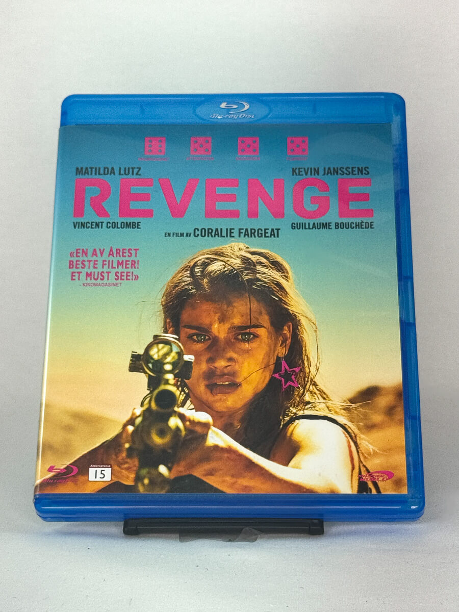 Forside av DVD-cover til Revenge – intens thriller, brukt forsidebilde fra Brukbar Film