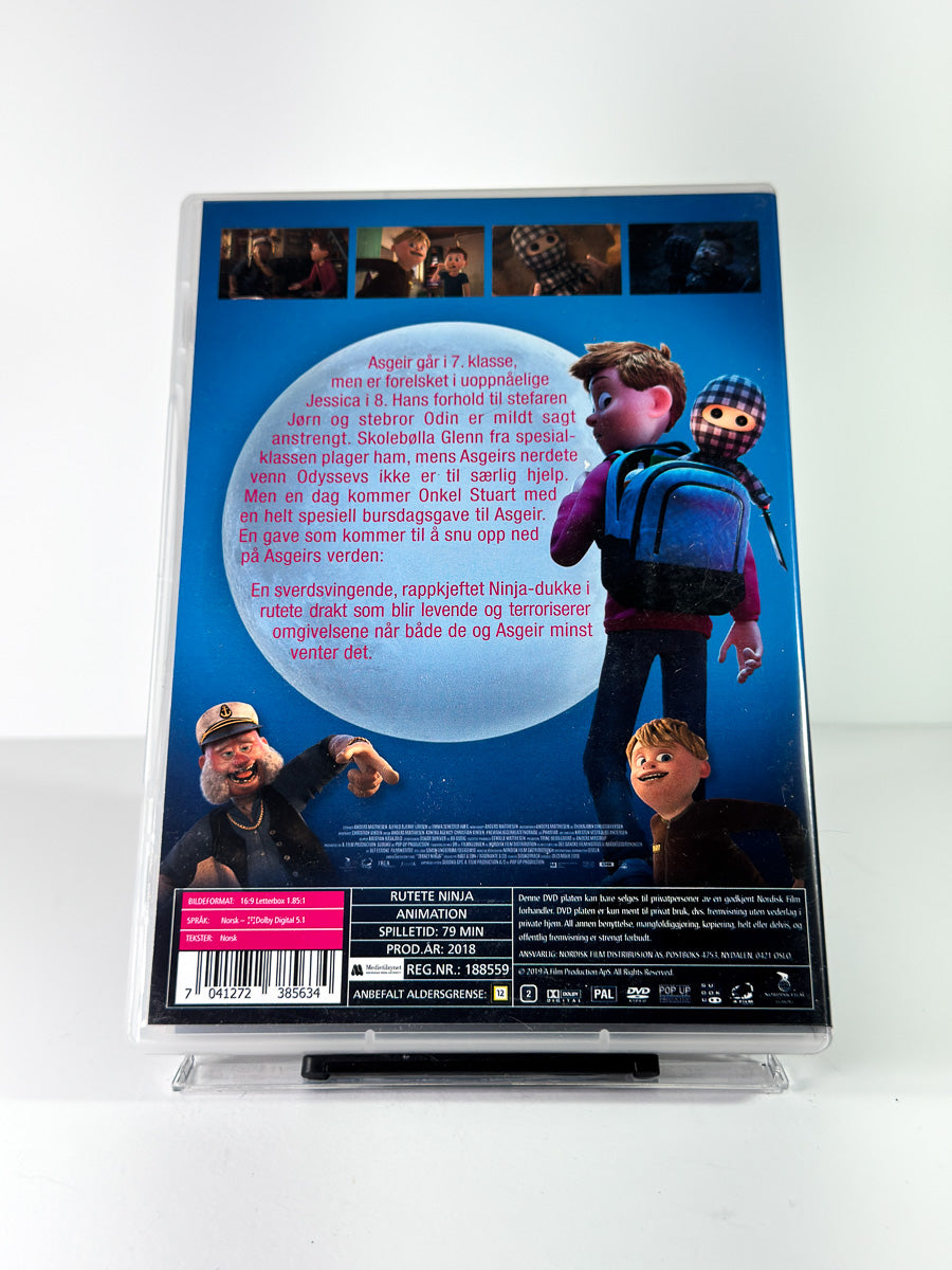 Bakside av cover til Rutete Ninja på DVD