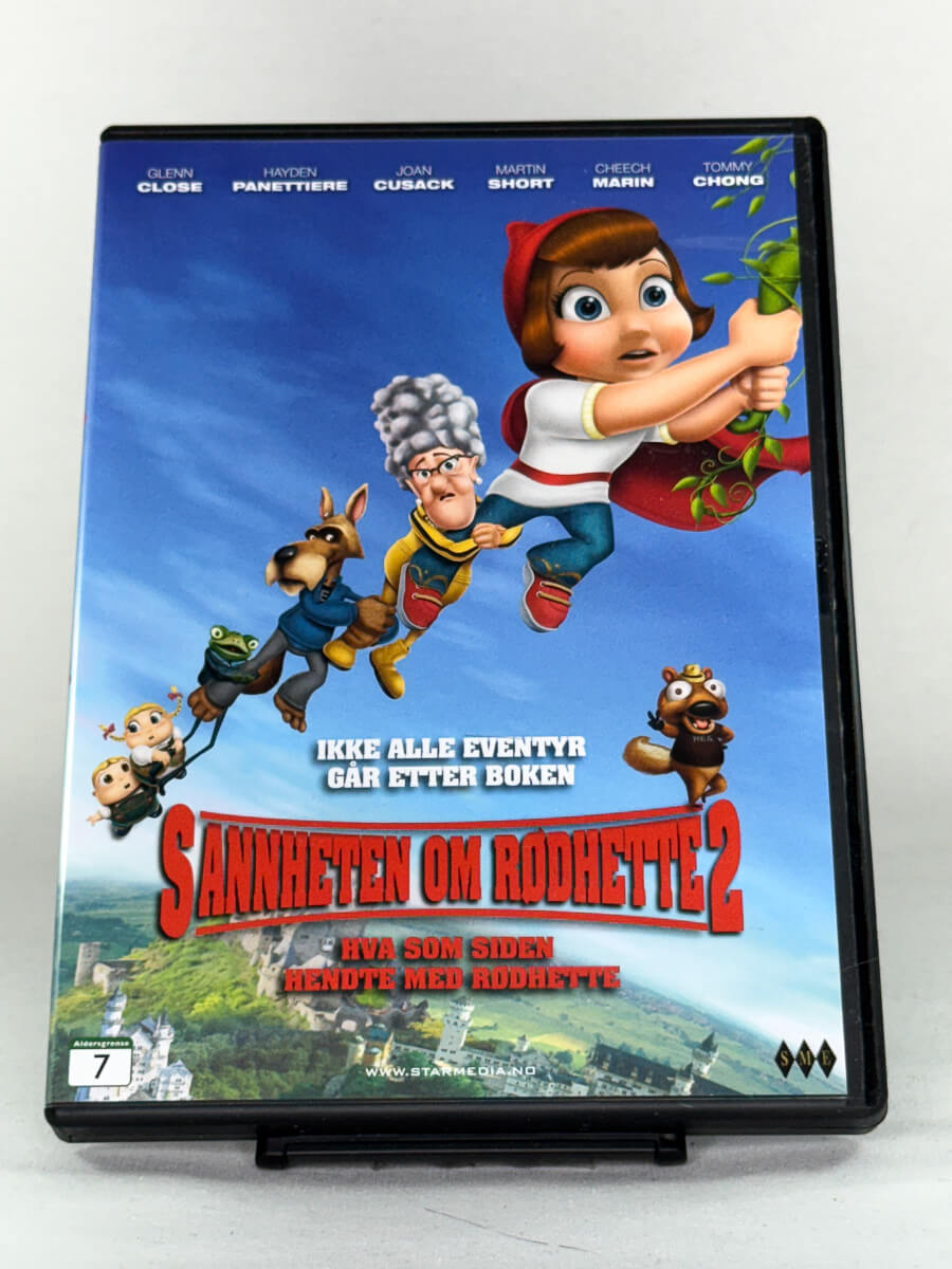 DVD-cover-forside til filmen Sannheten om Rødhette 2 – Brukt DVD fra nettbutikken Brukbar Film