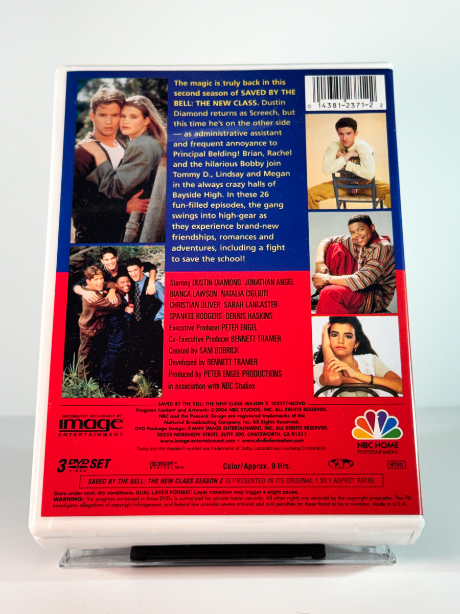 Bakside av cover til Saved by the Bell – The New Class Season 2, brukt original DVD hos Brukbar Film