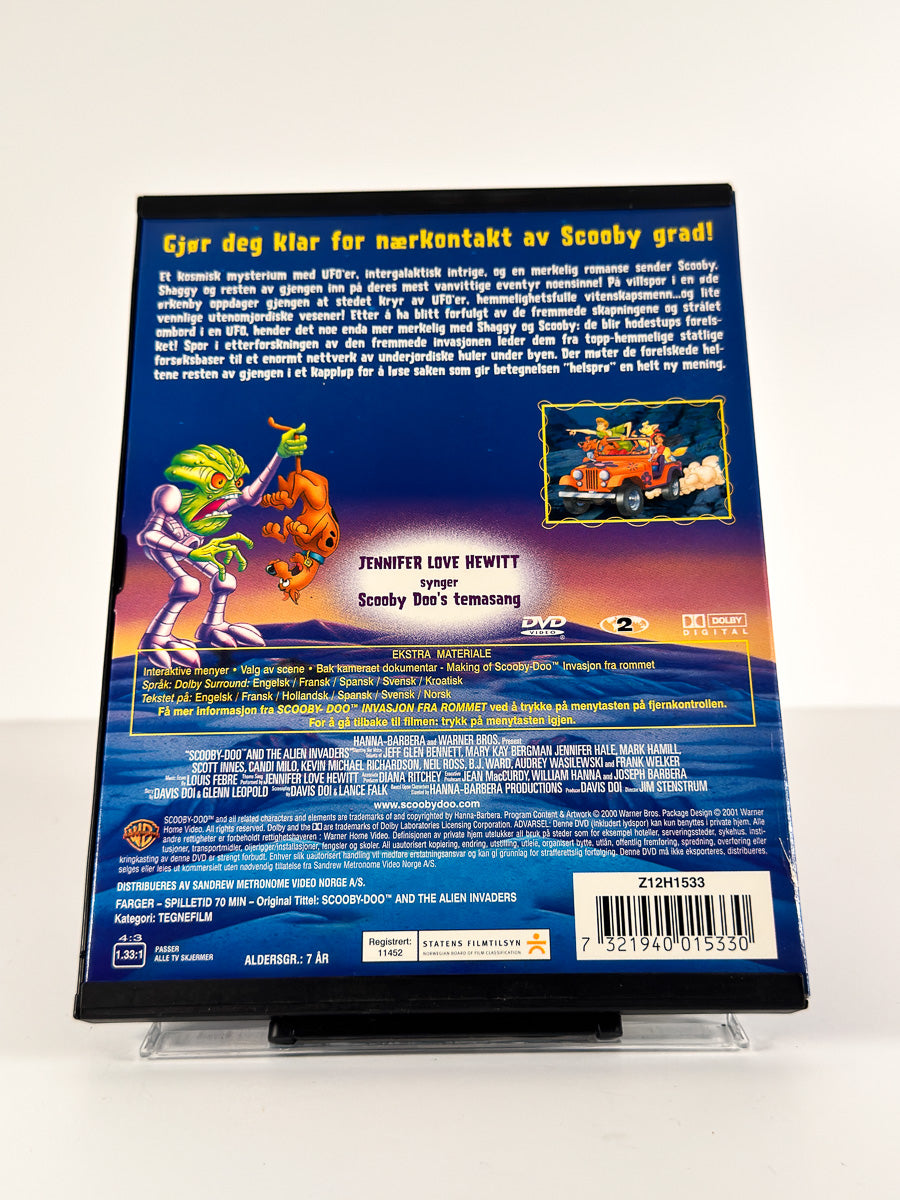 Bakside av cover til Scooby-Doo – Invasjon fra rommet på DVD