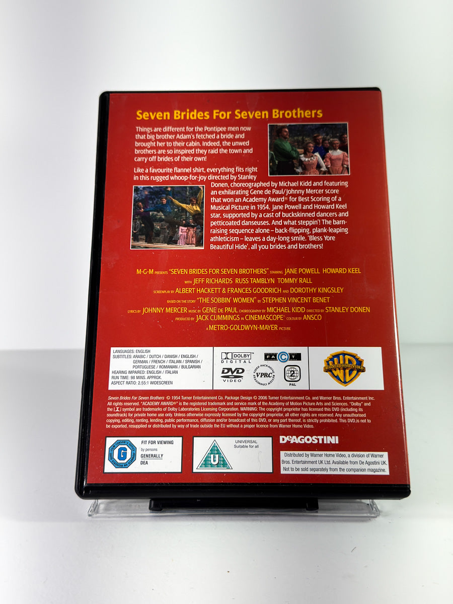 Bakside av cover til Seven Brides for Seven Brothers på DVD
