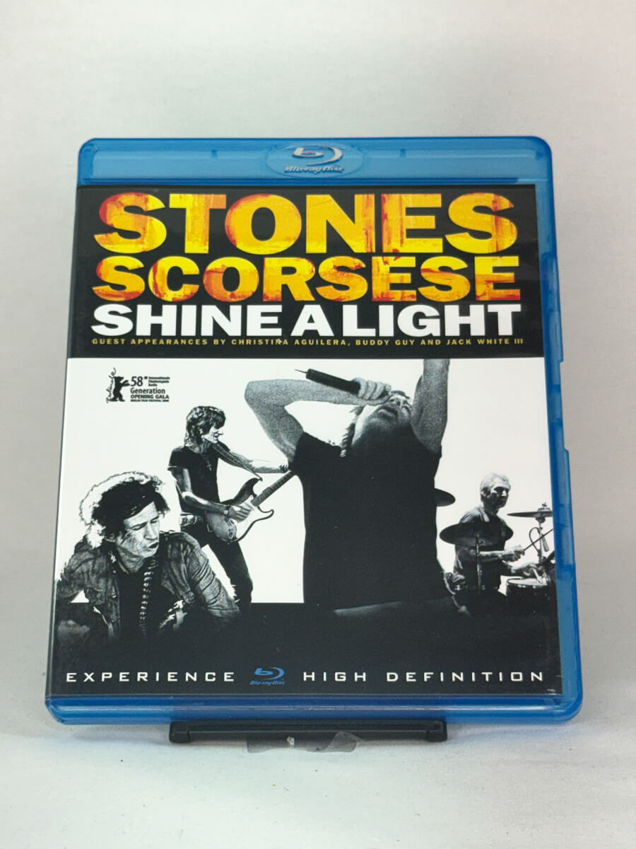 Brukt Blu-ray-film Shine a Light – forside av filmcover, musikkdokumentar på Blu-ray fra Brukbar Film