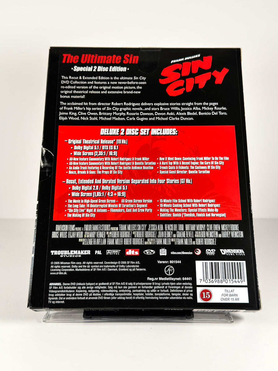 Bakside av cover til Sin City på DVD