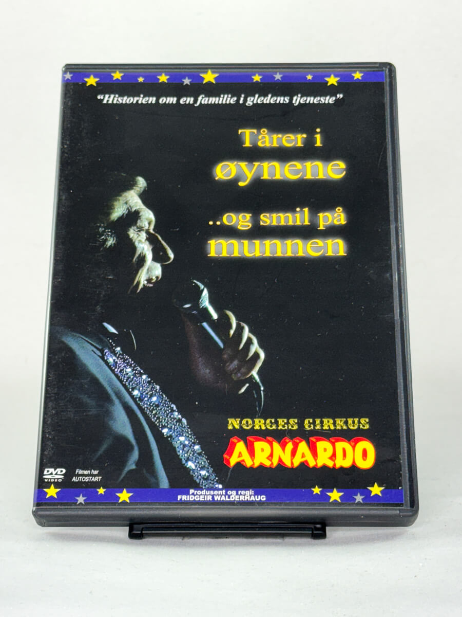 Norges Cirkus Arnardo - Brukt DVD Tårer i øynene og smil på munnen – forside av norsk dokumentar på DVD, original bruktfilm fra Brukbar Film