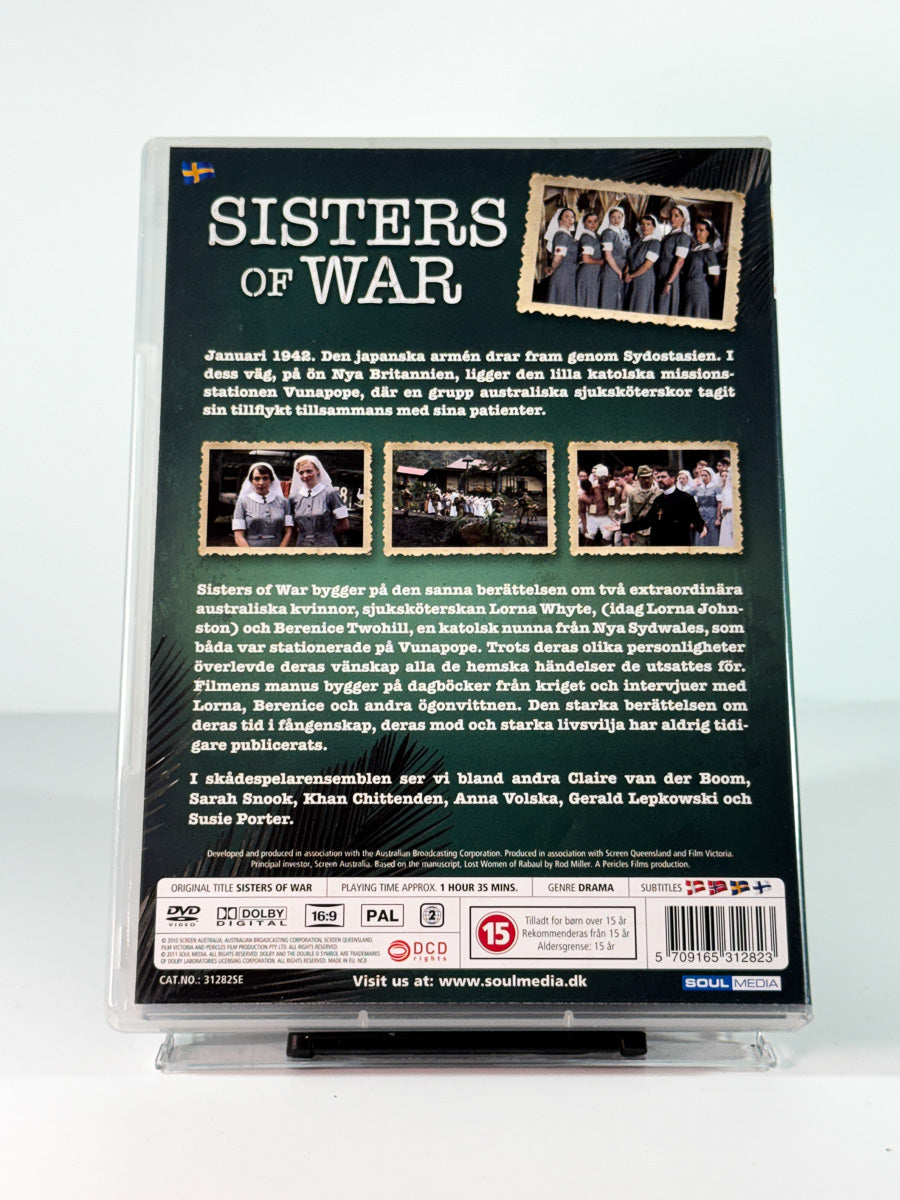 Bakside av cover til Sisters of War, brukt original DVD hos Brukbar Film