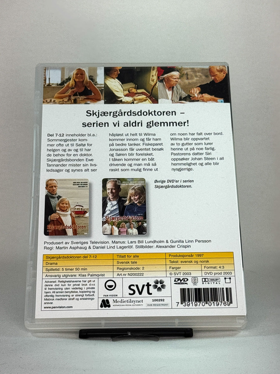 DVD-cover-bakside til serien Skjærgårdsdoktoren (del 7–12) – Brukt DVD fra nettbutikken Brukbar Film