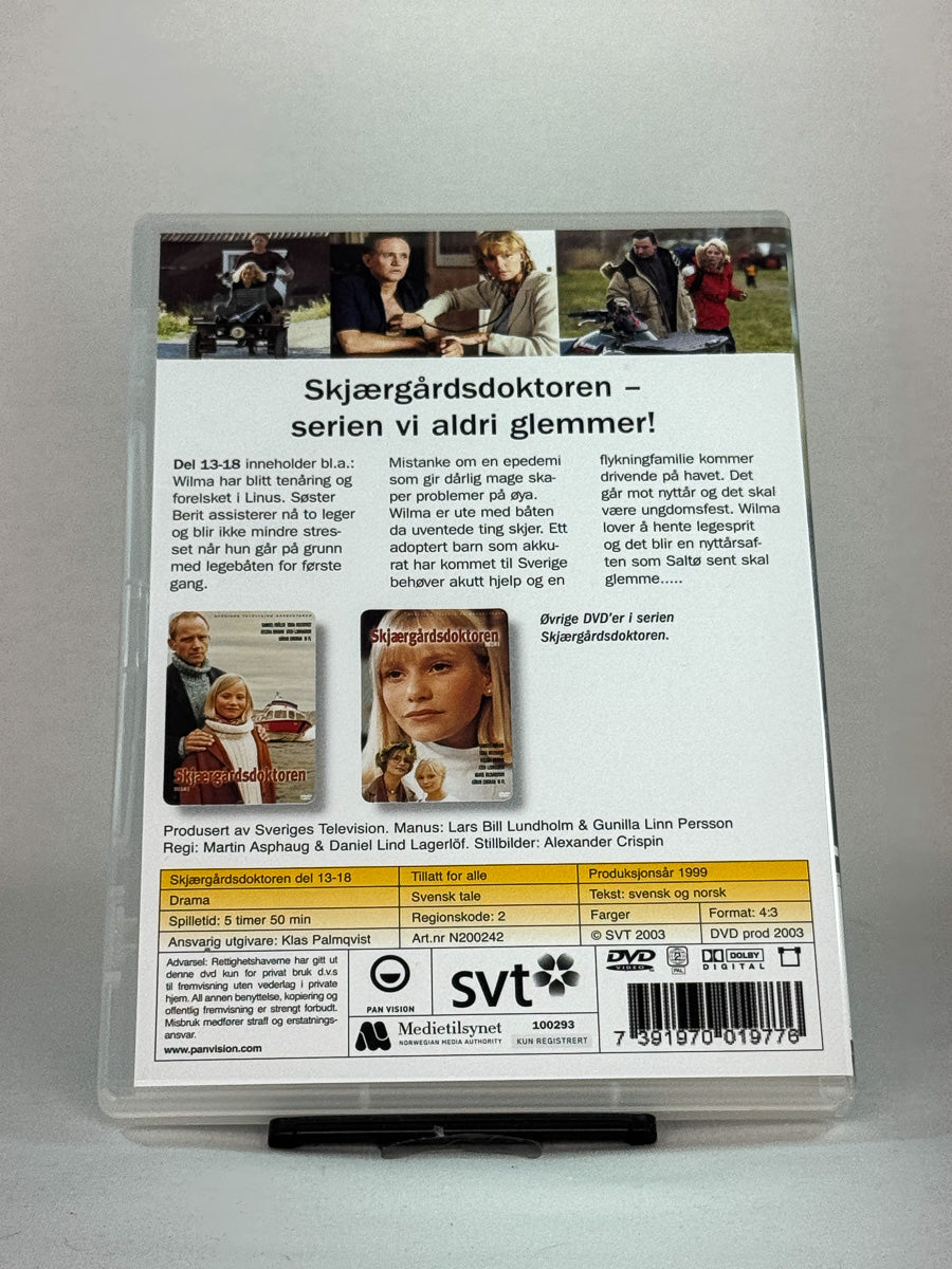 DVD-cover-bakside til serien Skjærgårdsdoktoren (del 13–18) – Brukt DVD fra nettbutikken Brukbar Film