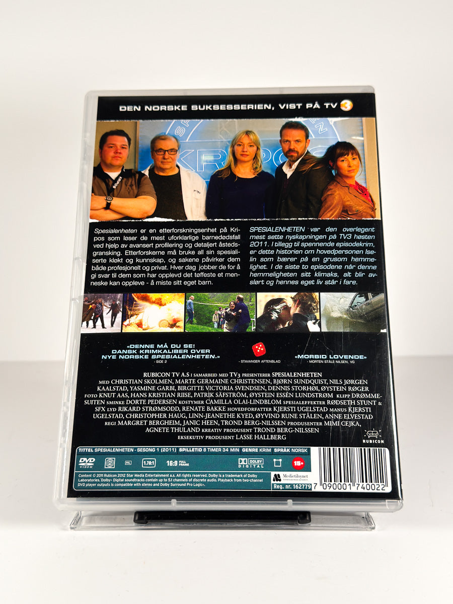 Bakside av cover til Spesialenheten - Hele serien på DVD