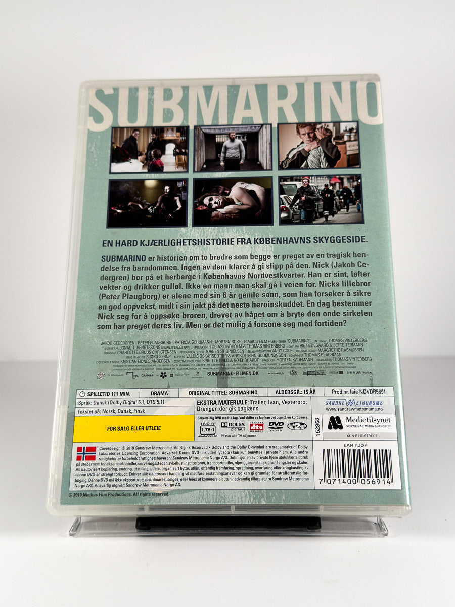 Bakside av cover til Submarino på DVD