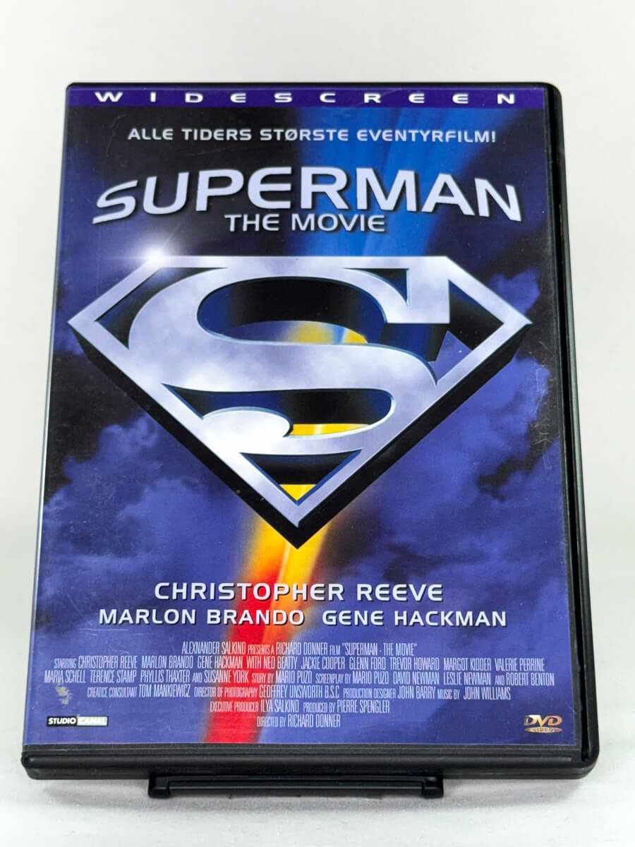 DVD-cover-forside til filmen Superman: The Movie – Brukt DVD fra nettbutikken Brukbar Film