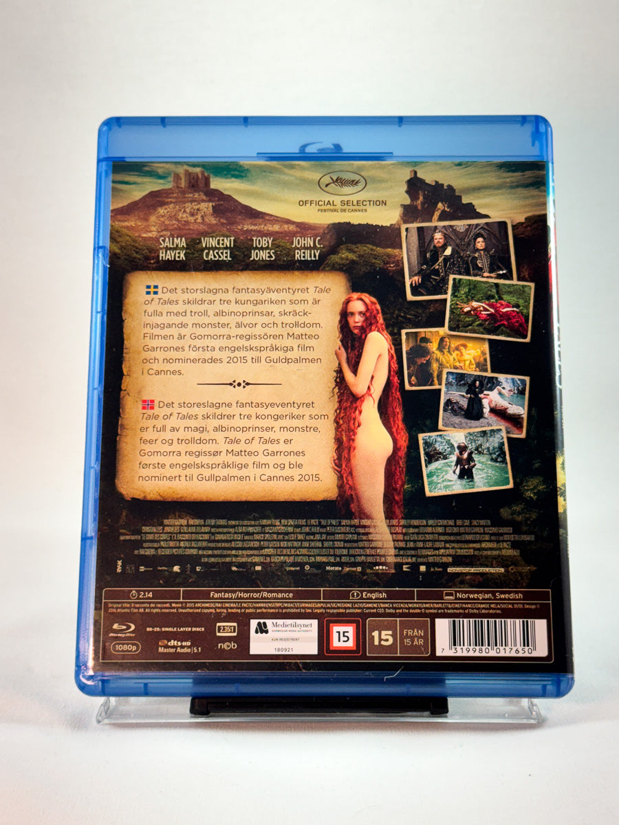 Bakside av cover til Tale of Tales, brukt Blu-ray hos Brukbar Film
