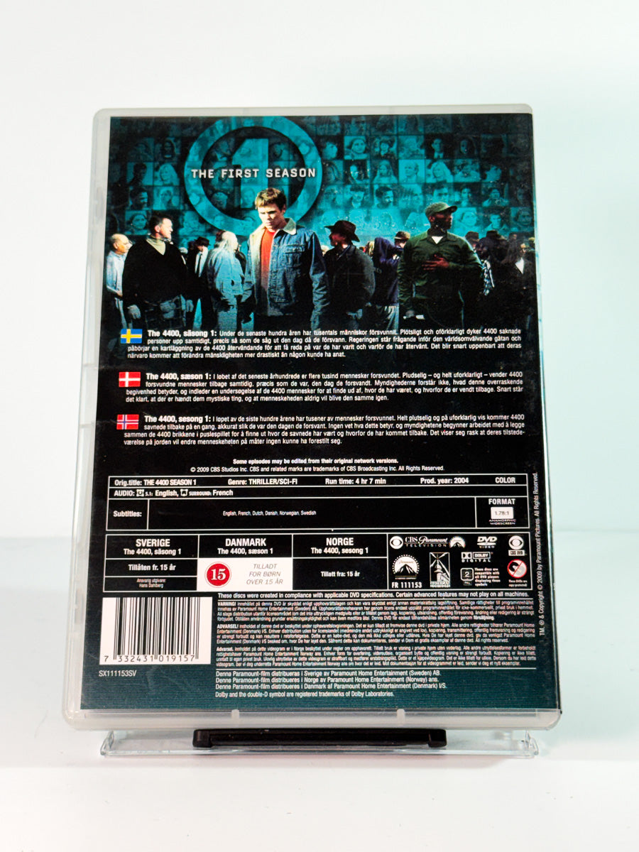 Bakside av cover til the 4400 the first season, brukt original DVD hos Brukbar Film