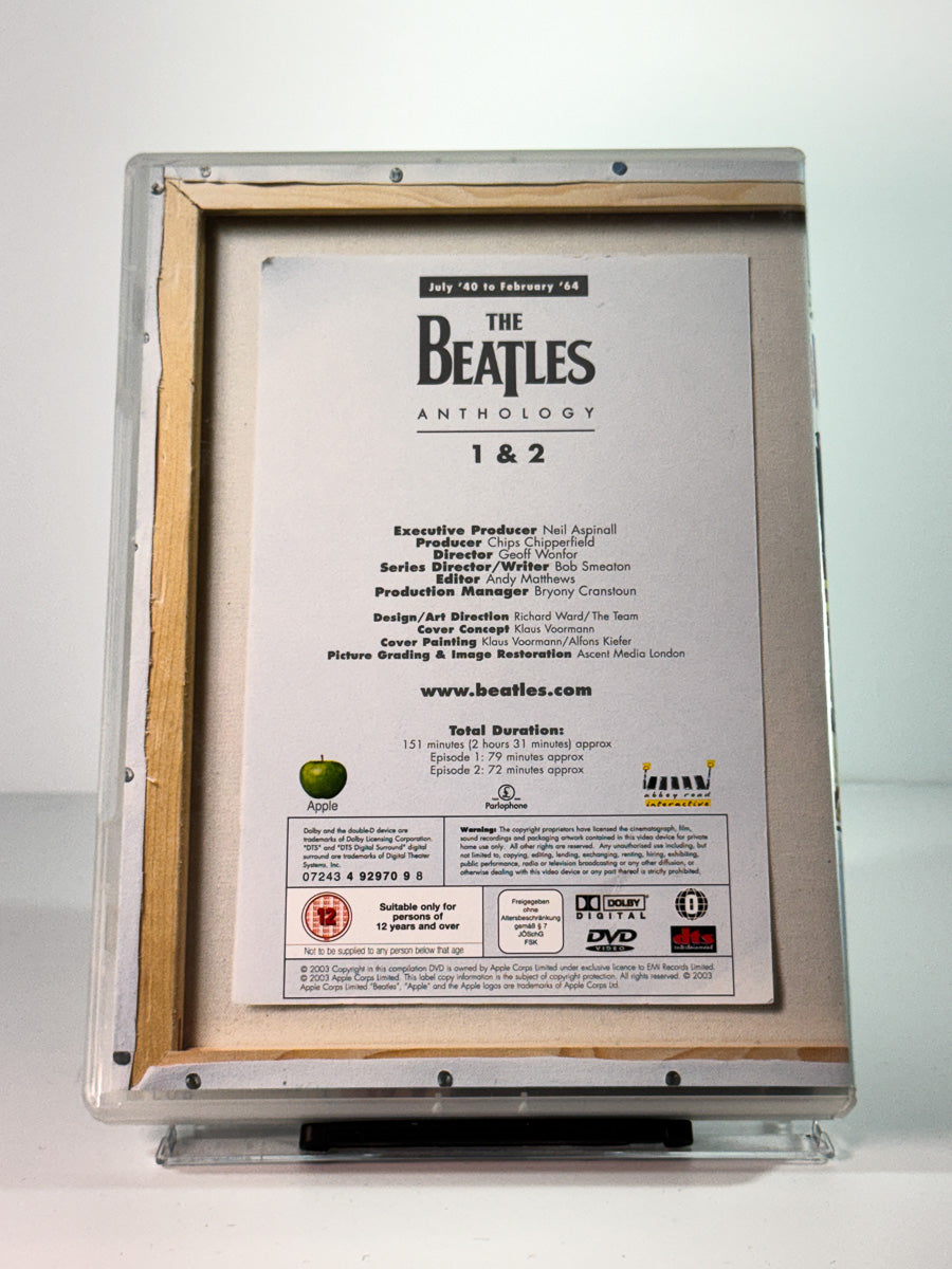 Bakside av cover til The Beatles Anthology 1 & 2, brukt original DVD hos Brukbar Film