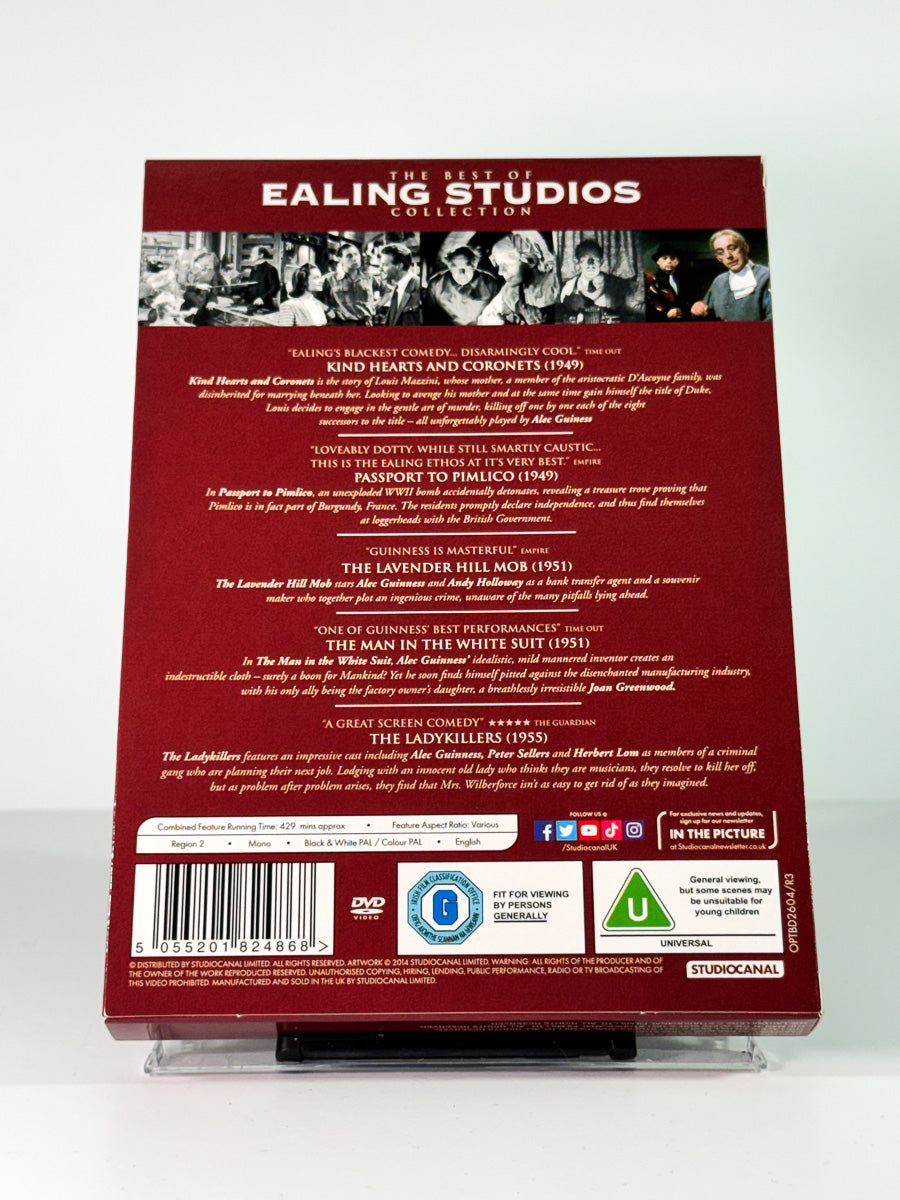 Bakside av cover til The Best of Ealing Studios Collection, bruktfilm på DVD hos Brukbar Film