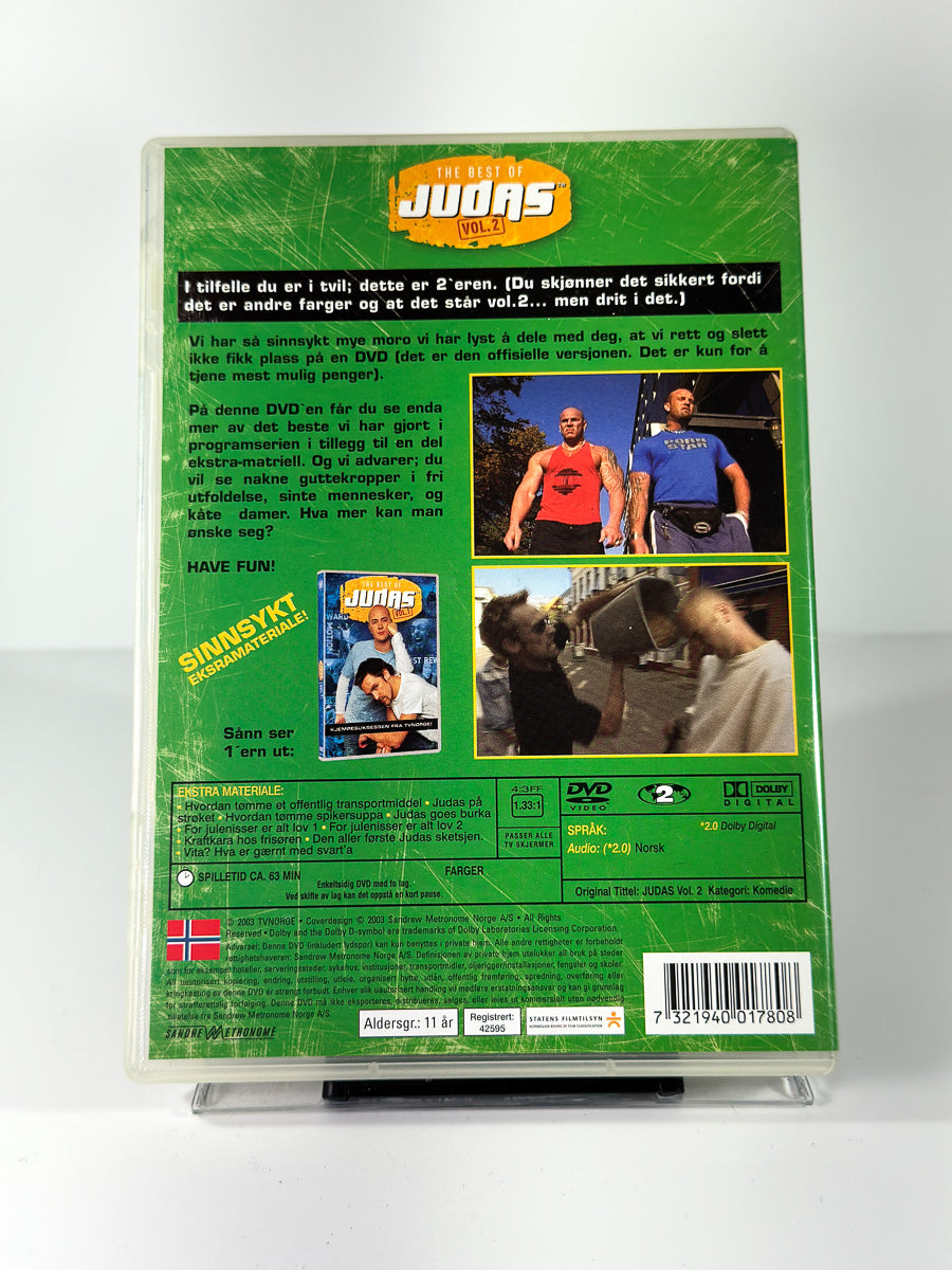 Bakside av cover til The Best of Judas Vol 2, brukt original DVD hos Brukbar Film