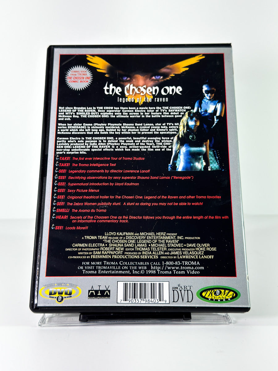 Bakside av cover til The Chosen One: Legend of the Raven på DVD