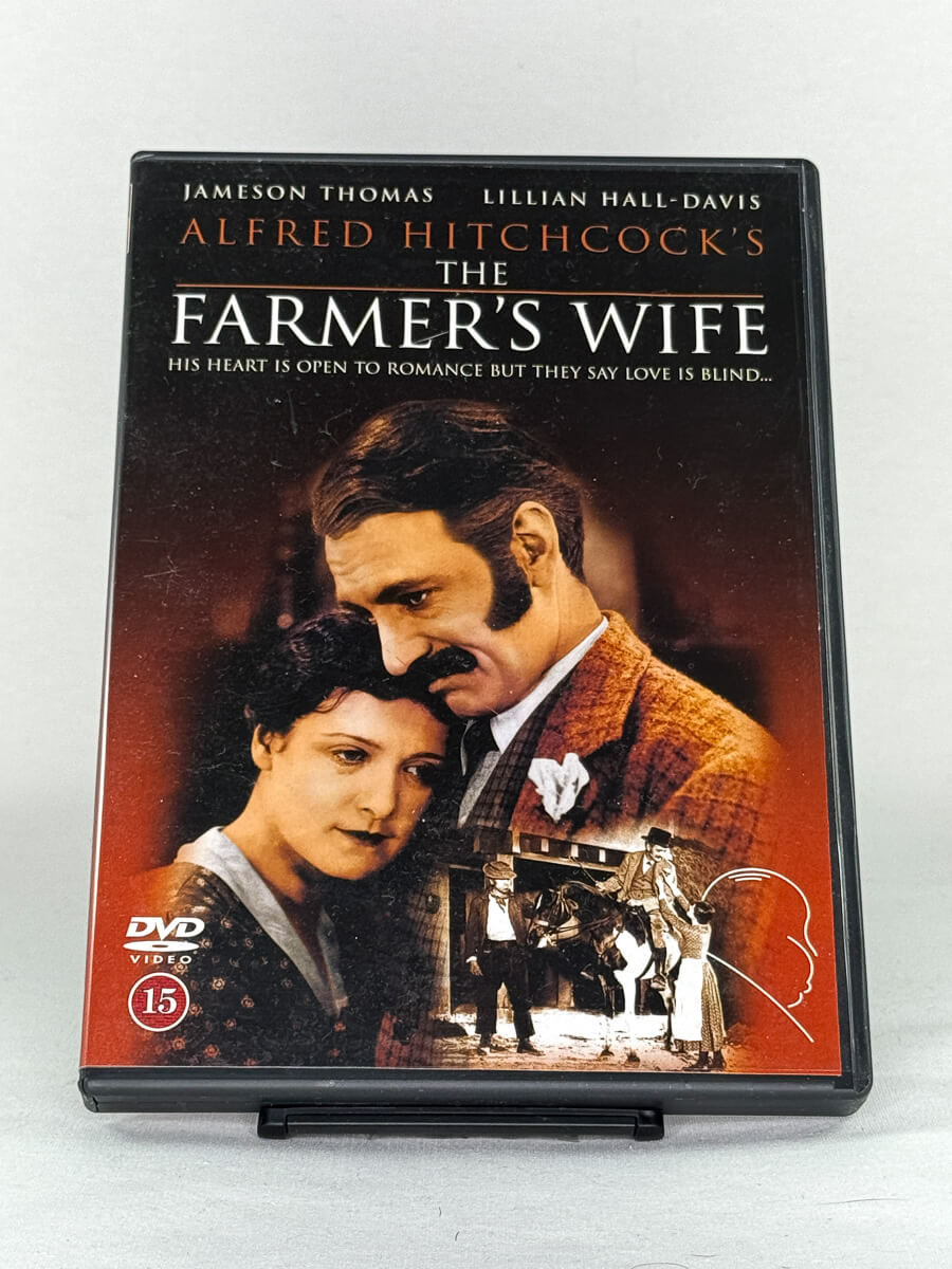 Brukt DVD-film The Farmer’s Wife – forside av filmcover, tidlig Hitchcock-romantisk drama hos Brukbar Film.