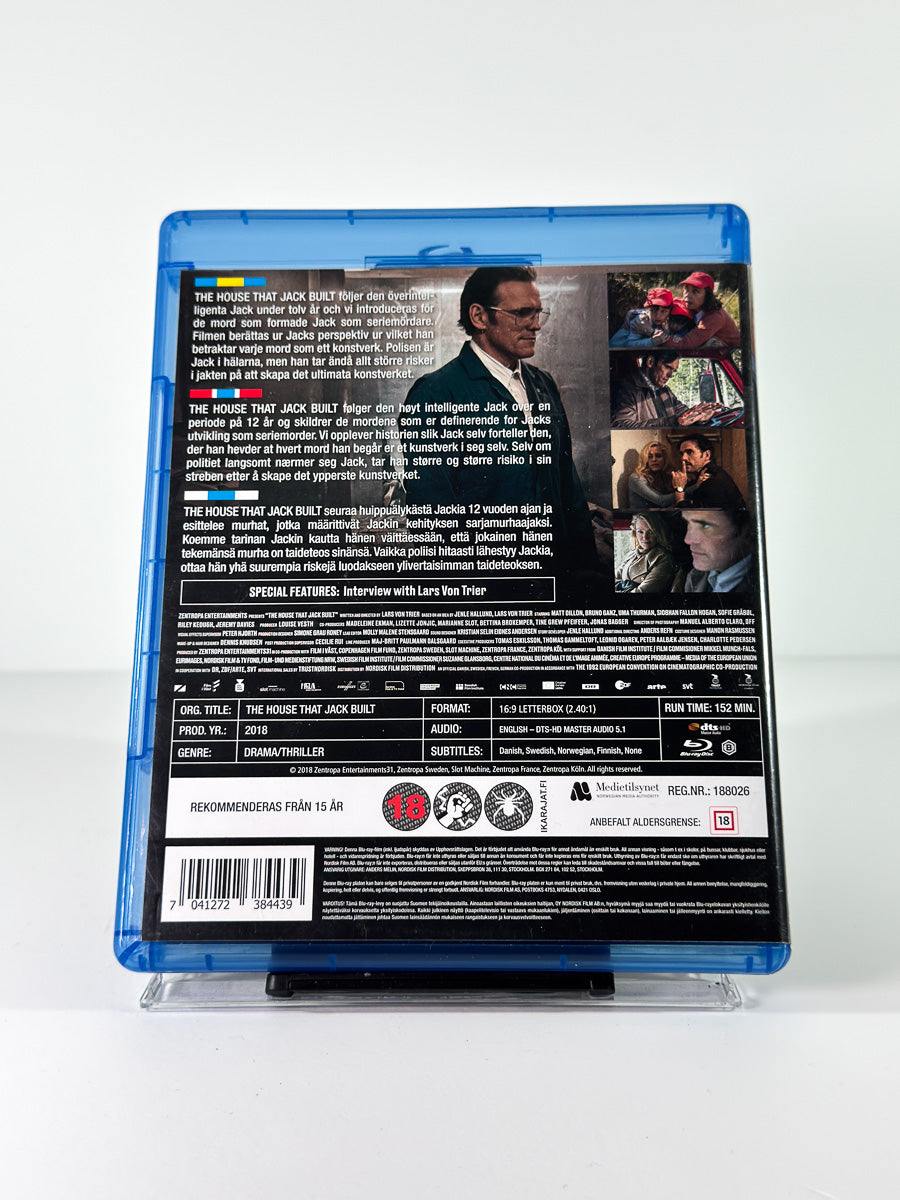 Bakside av cover til The House That Jack Built på Blu-ray