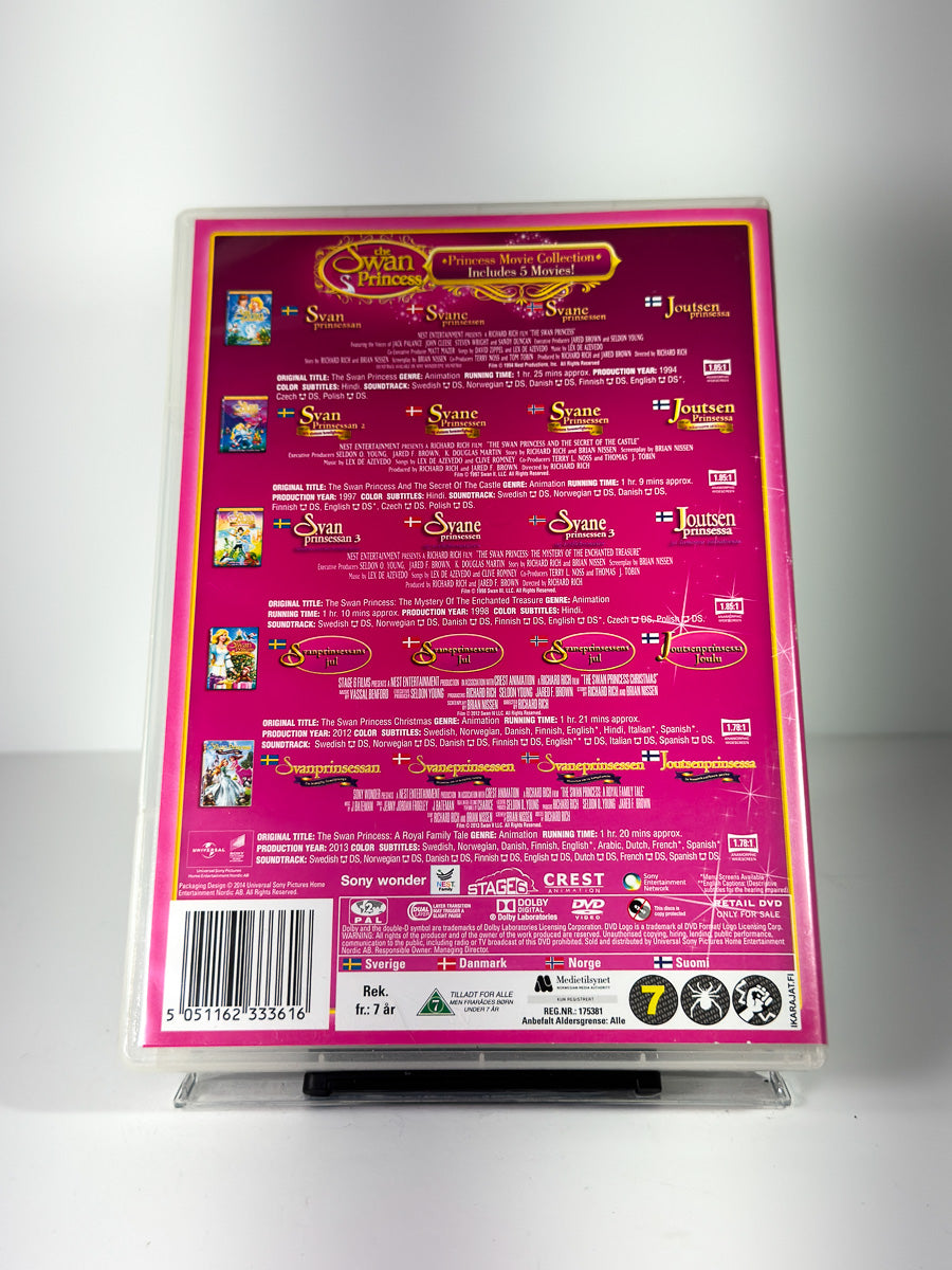 Bakside av cover til The Swan Princess: Princess Movie Collection på DVD