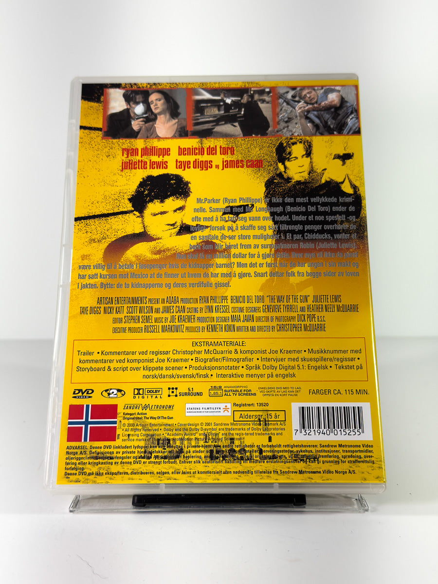 Bakside av cover til The Way of the Gun på DVD