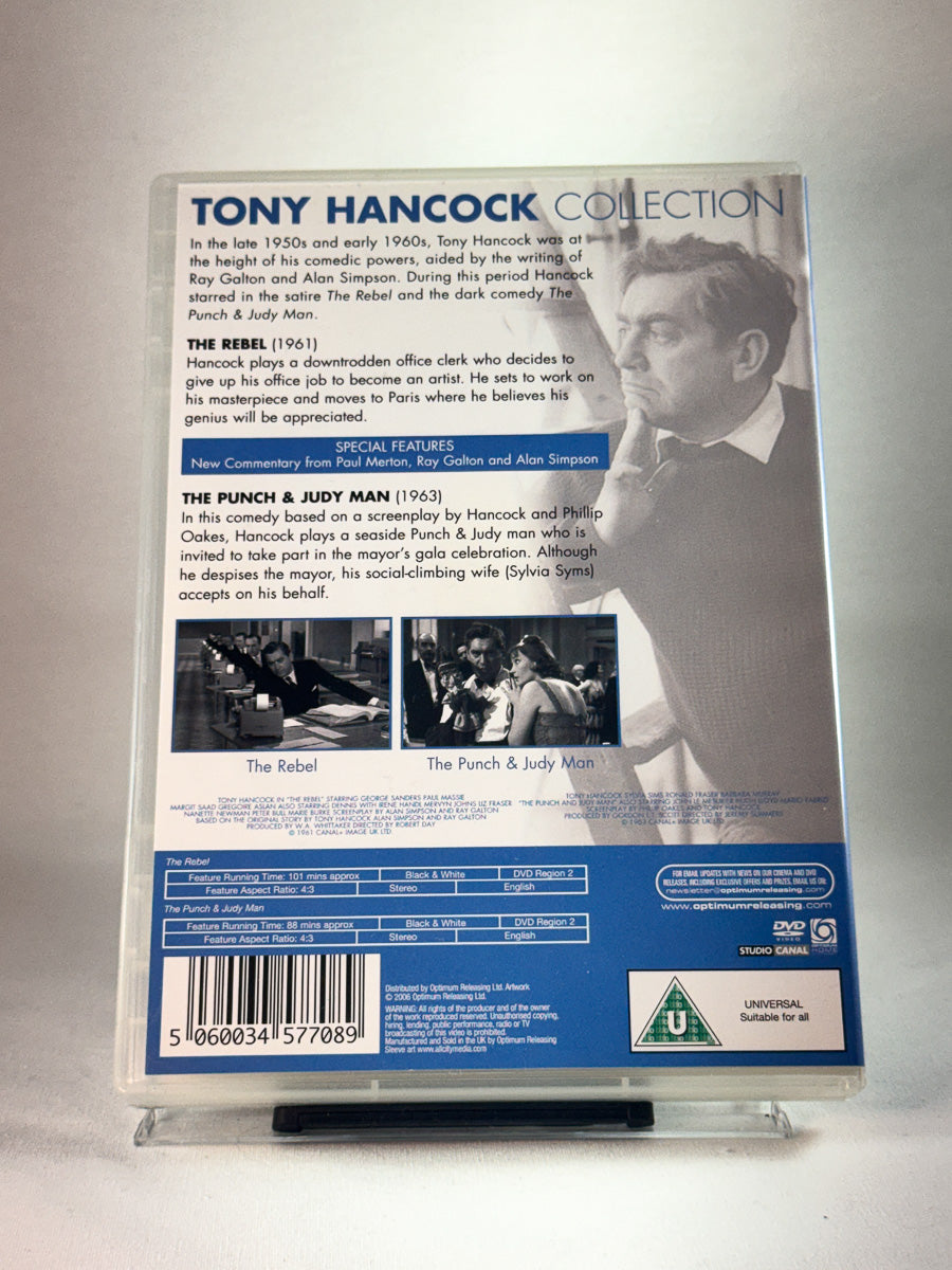 Bakside av cover til Tony Hancock Collection, bruktfilm hos nettbutikken Brukbar Film