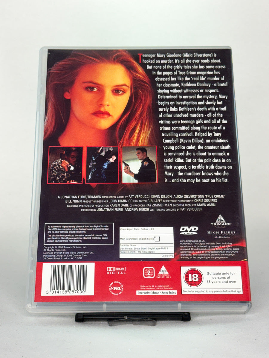 Bakside av DVD-cover til True Crime – filmomtale og spesifikasjoner, brukt DVD hos Brukbar Film