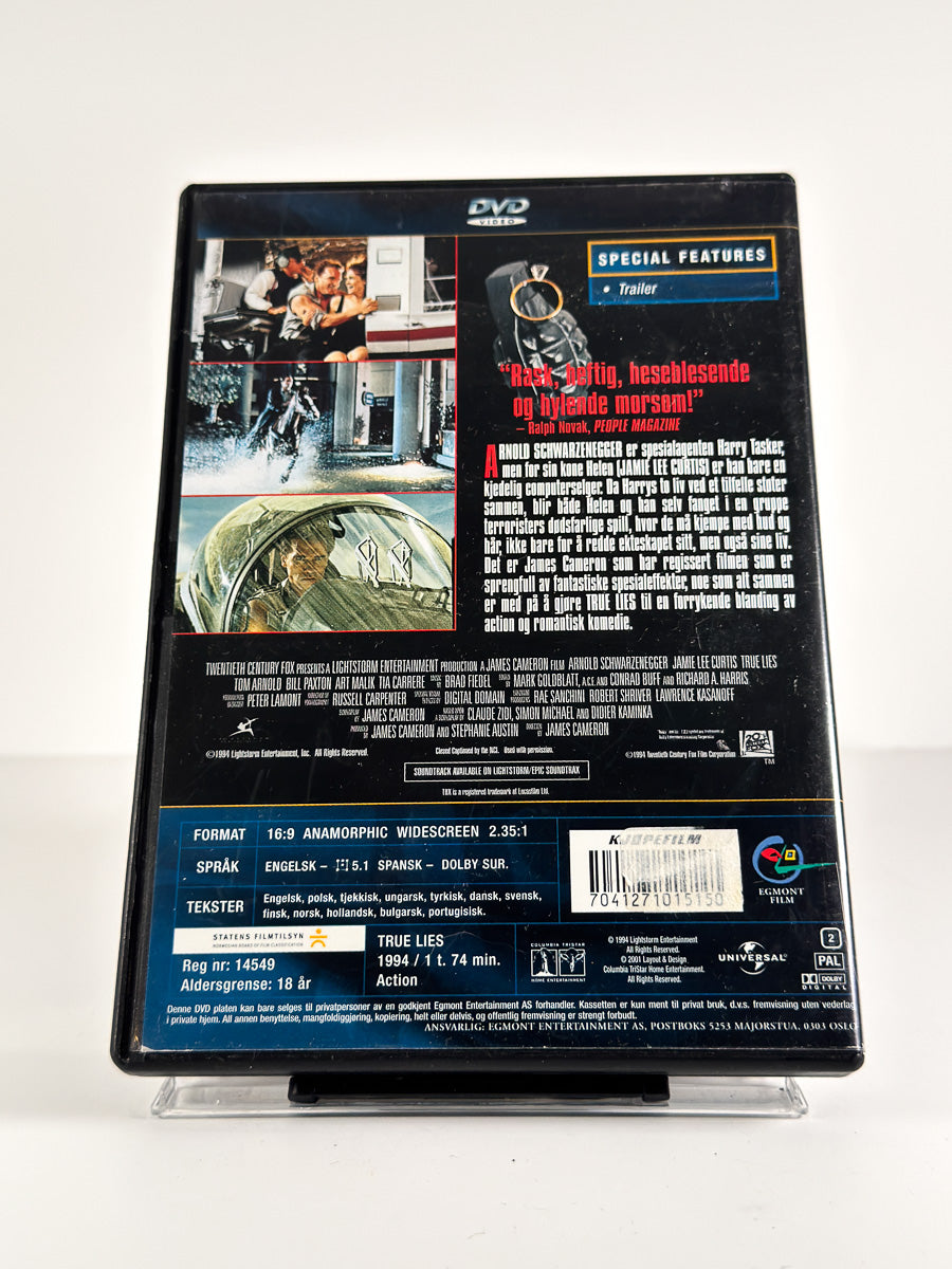 Bakside av cover til True Lies – Sanne løgner på DVD