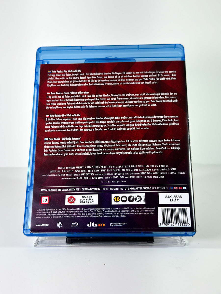 Bakside av cover til Twin Peaks: Fire Walk with Me på Blu-ray