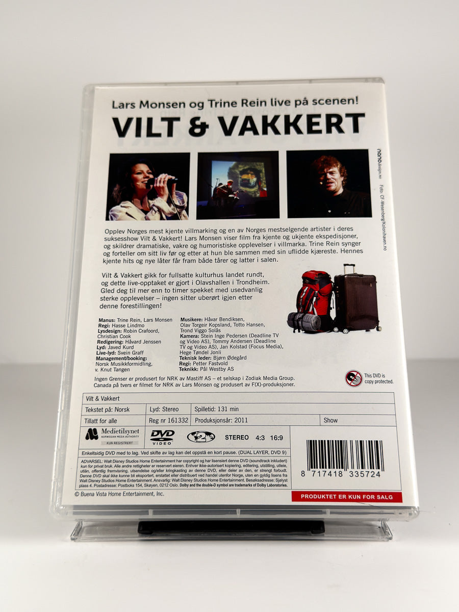 Bakside av cover til Vilt & vakkert på DVD