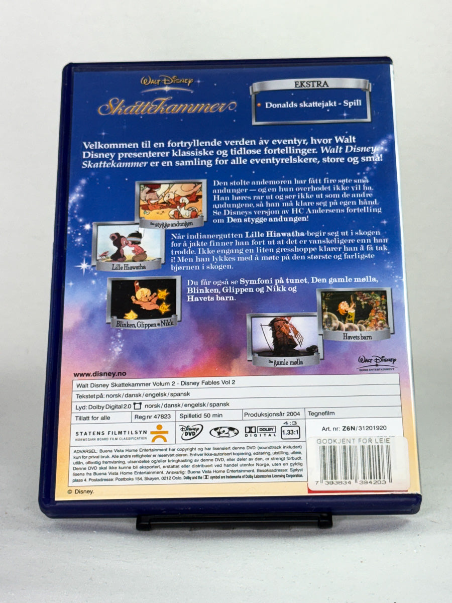 DVD-bakside til filmen Walt Disney Skattekammer Volum 2
Baksiden viser info, spesifikasjoner og eventuell ekstratekst – produktbilde fra nettbutikken Brukbar Film