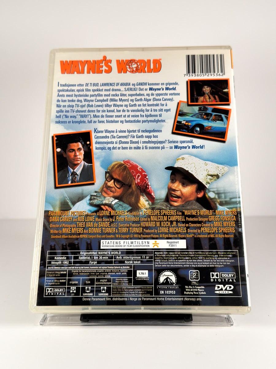 Bakside av cover til Wayne's World på DVD