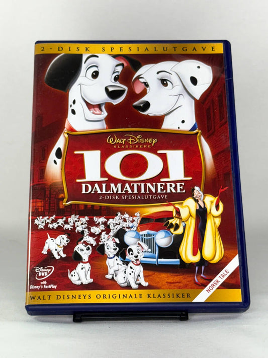 DVD-forside til filmen 101 Dalmatinere
Originalt cover brukt for produktbilde i nettbutikken Brukbar Film