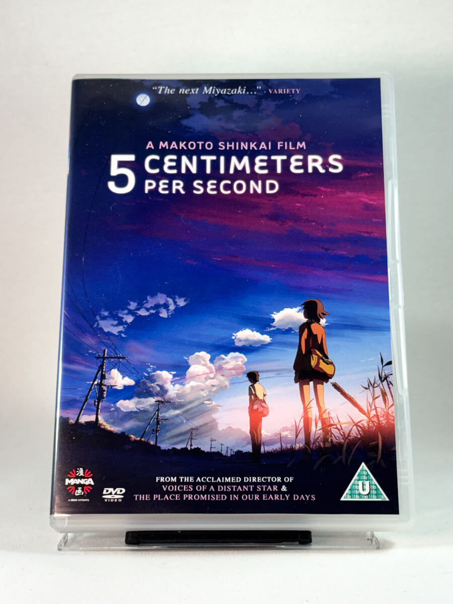 Forside av cover til 5 Centimeters per Second, brukt DVD hos Brukbar Film