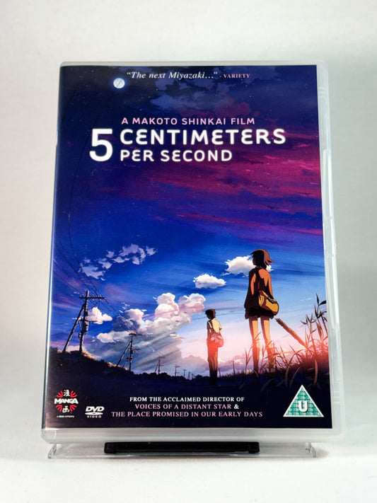 Forside av cover til 5 Centimeters per Second, brukt DVD hos Brukbar Film