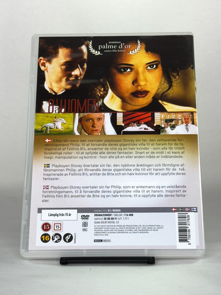 DVD-bakside til filmen 8½ Women
Baksiden viser info, spesifikasjoner og eventuell ekstratekst – produktbilde fra nettbutikken Brukbar Film