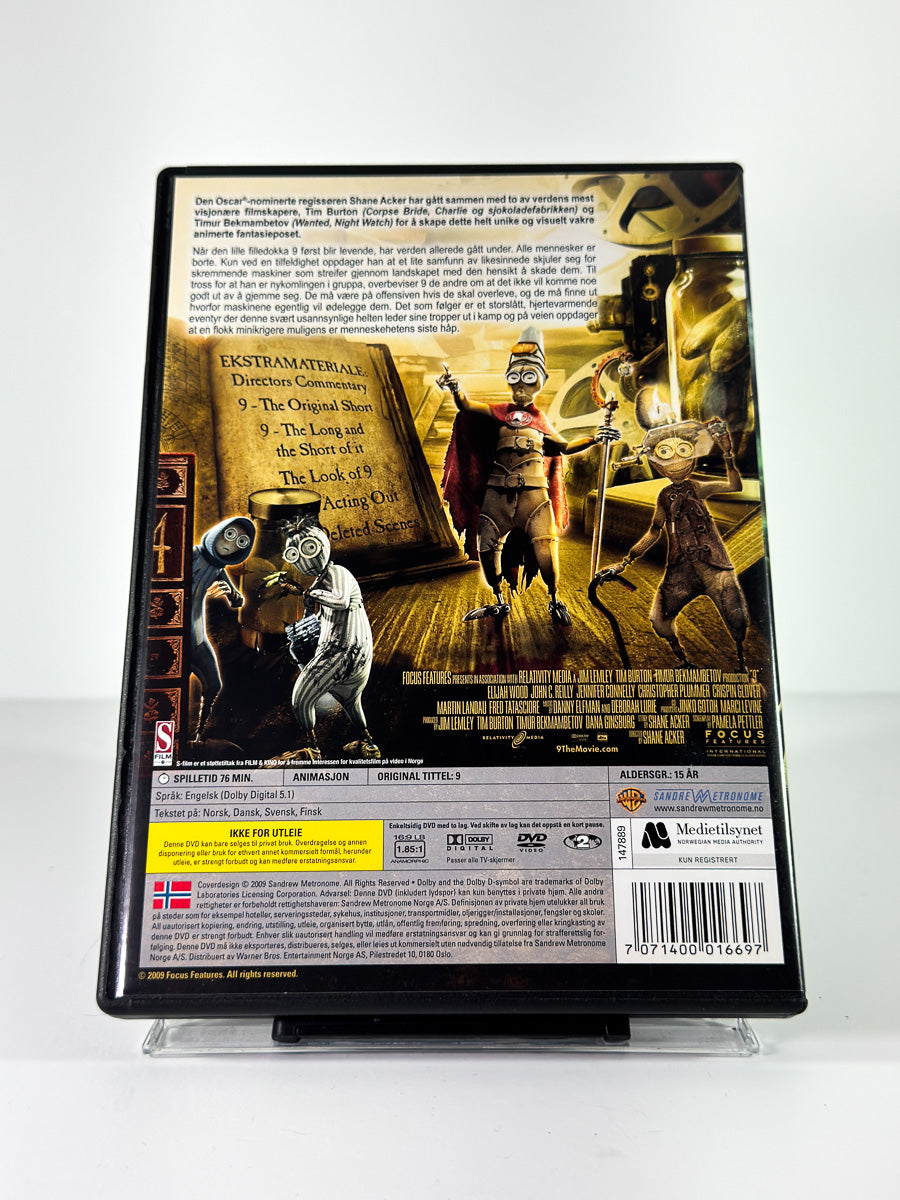 Bakside av cover til 9 på DVD