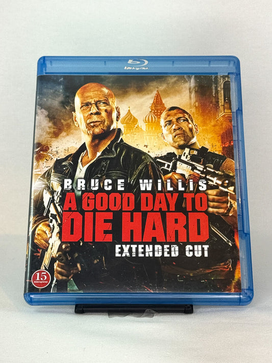 Forside av Blu-ray-cover til A Good Day to Die Hard – brukt actionfilm med Bruce Willis hos Brukbar Film