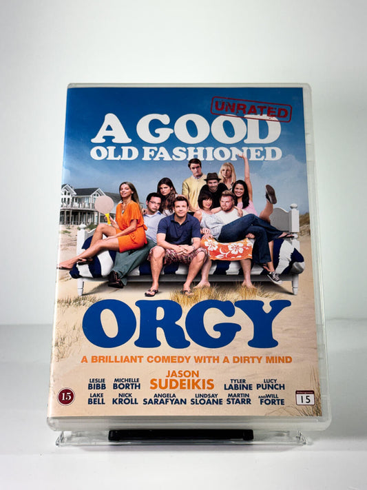 Forside av cover til a good old fashioned orgy, bruktfilm hos nettbutikken Brukbar Film